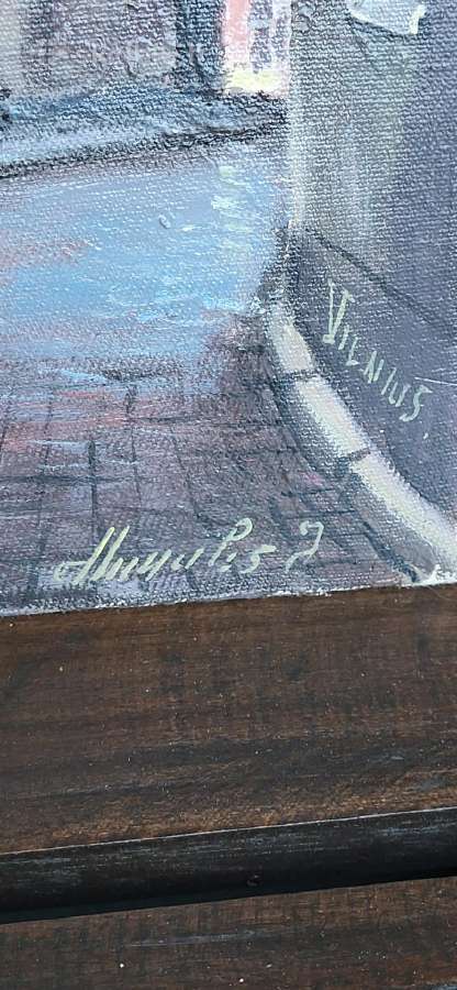 Vintažiniai paveikslai. Vilnius. Drobė. - nuotraukos Nr. 4
