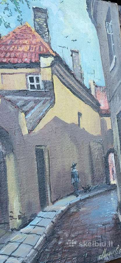 Vintažiniai paveikslai. Vilnius. Drobė. - nuotraukos Nr. 5