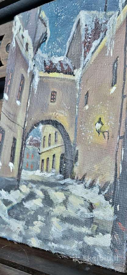 Vintažiniai paveikslai. Vilnius. Drobė. - nuotraukos Nr. 6