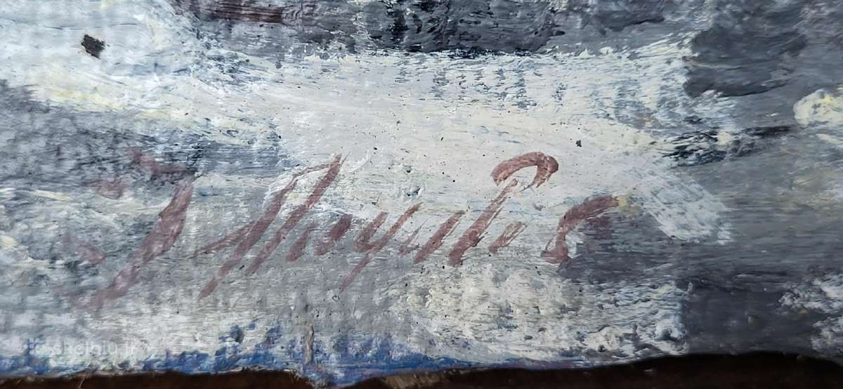Vintažiniai paveikslai. Vilnius. Drobė. - nuotraukos Nr. 7