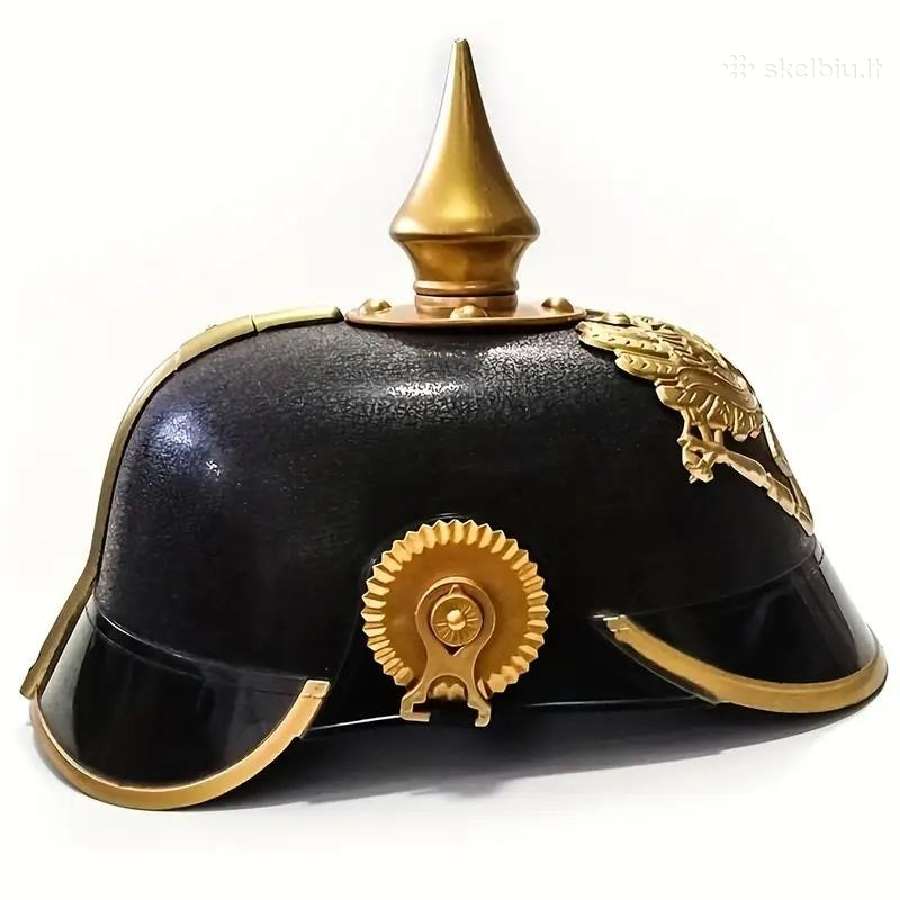 Vok. Prūsijos Juoda & Auksinė Pickelhaube Replika - nuotraukos Nr. 3