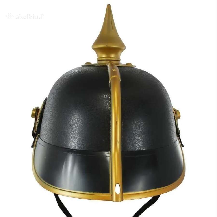 Vok. Prūsijos Juoda & Auksinė Pickelhaube Replika - nuotraukos Nr. 4
