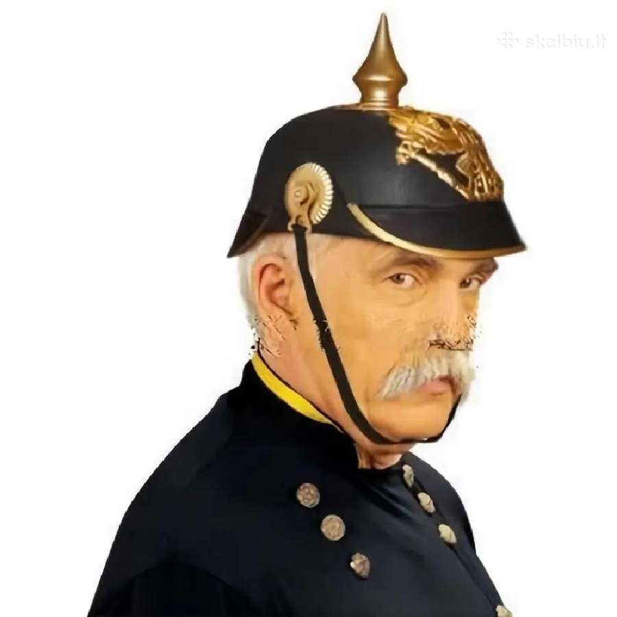 Vok. Prūsijos Juoda & Auksinė Pickelhaube Replika - nuotraukos Nr. 6