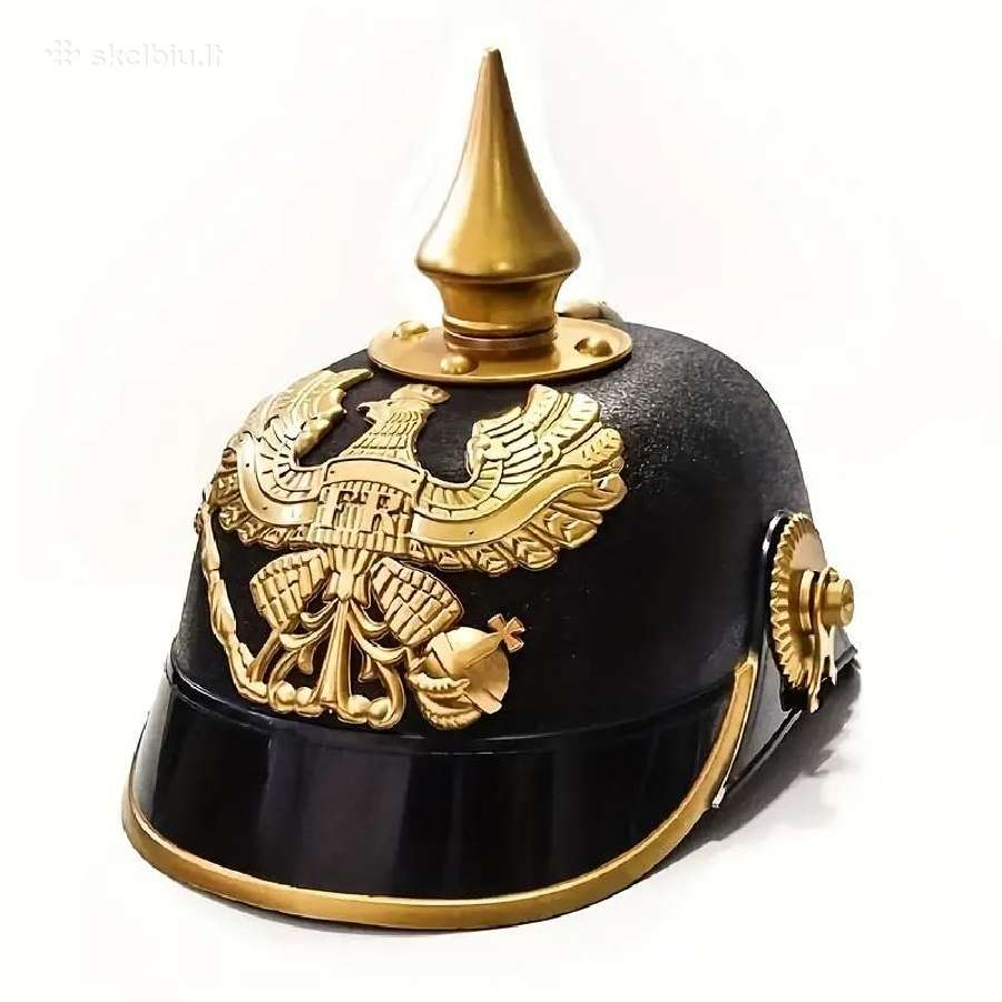 Vok. Prūsijos Juoda & Auksinė Pickelhaube Replika - nuotraukos Nr. 7