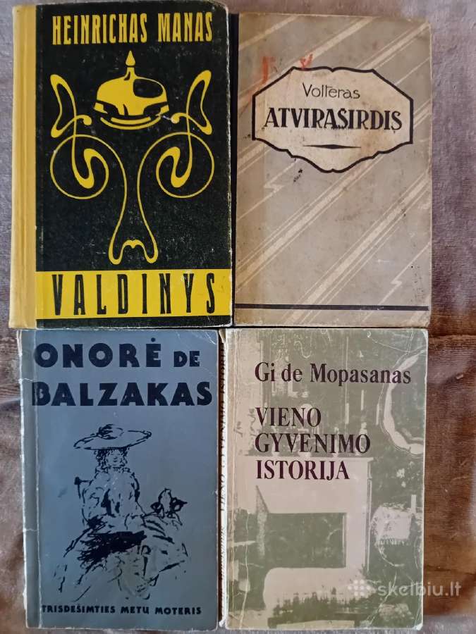 4 pasaulio grožinės literatūros klasikų knygos