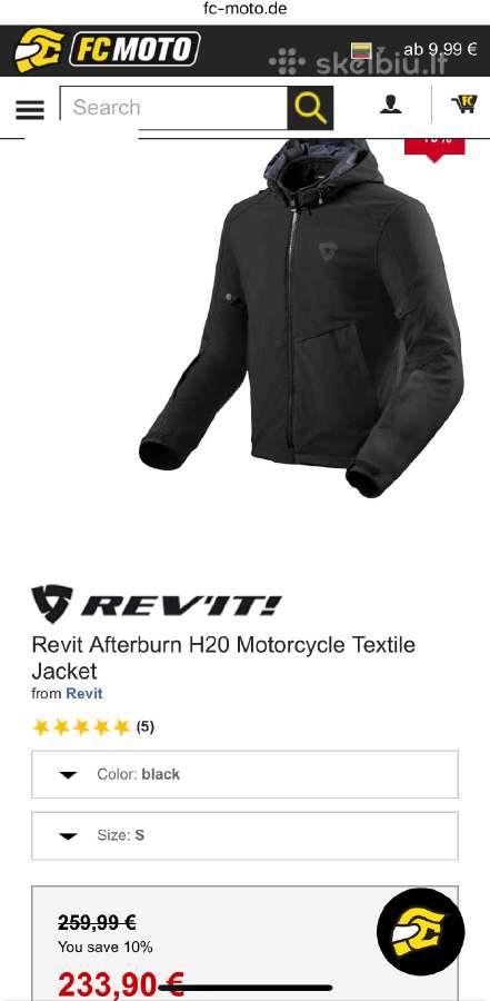 Moto striukė Revit Afterburn H2o - nuotraukos Nr. 7