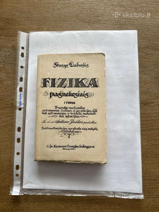 Fizika pašnekesiais I tomas 1938 m.