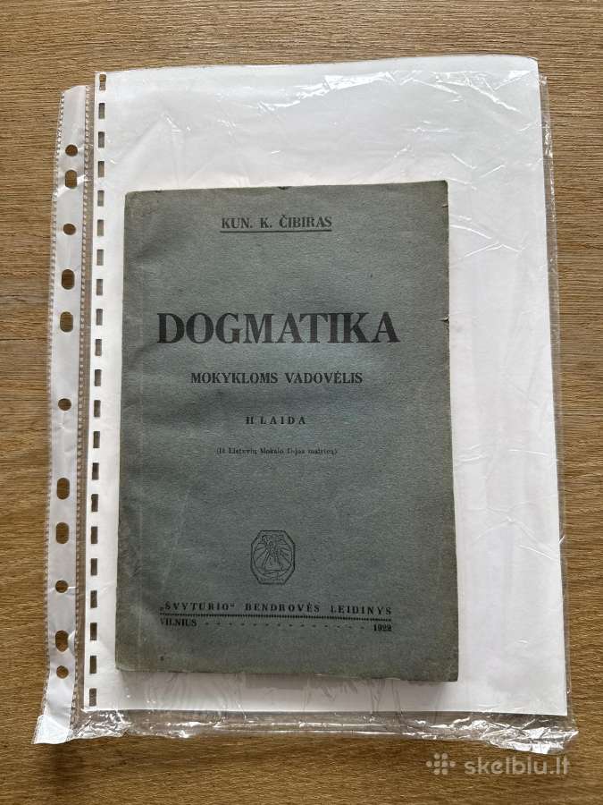 Dogmatika. Mokykloms vadovėlis 1922 m.