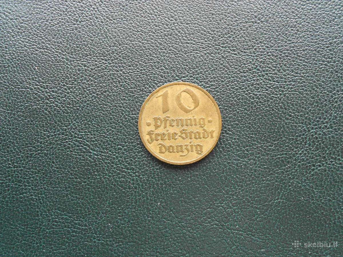 10 pfenigų 1932m laisvasis Dancigo miestas