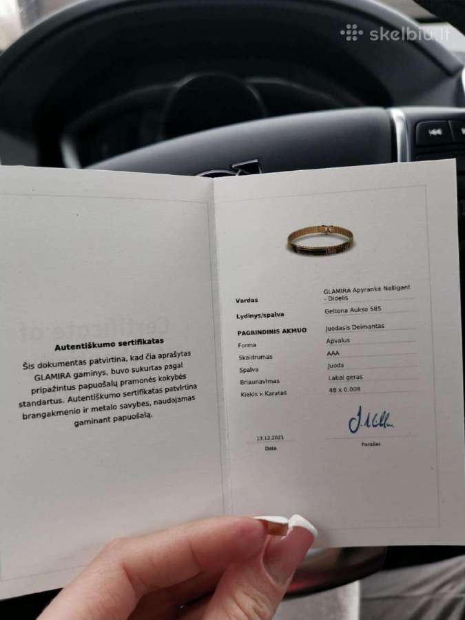 Glamira auksinė apyrankė su juodais deimantais - nuotraukos Nr. 7