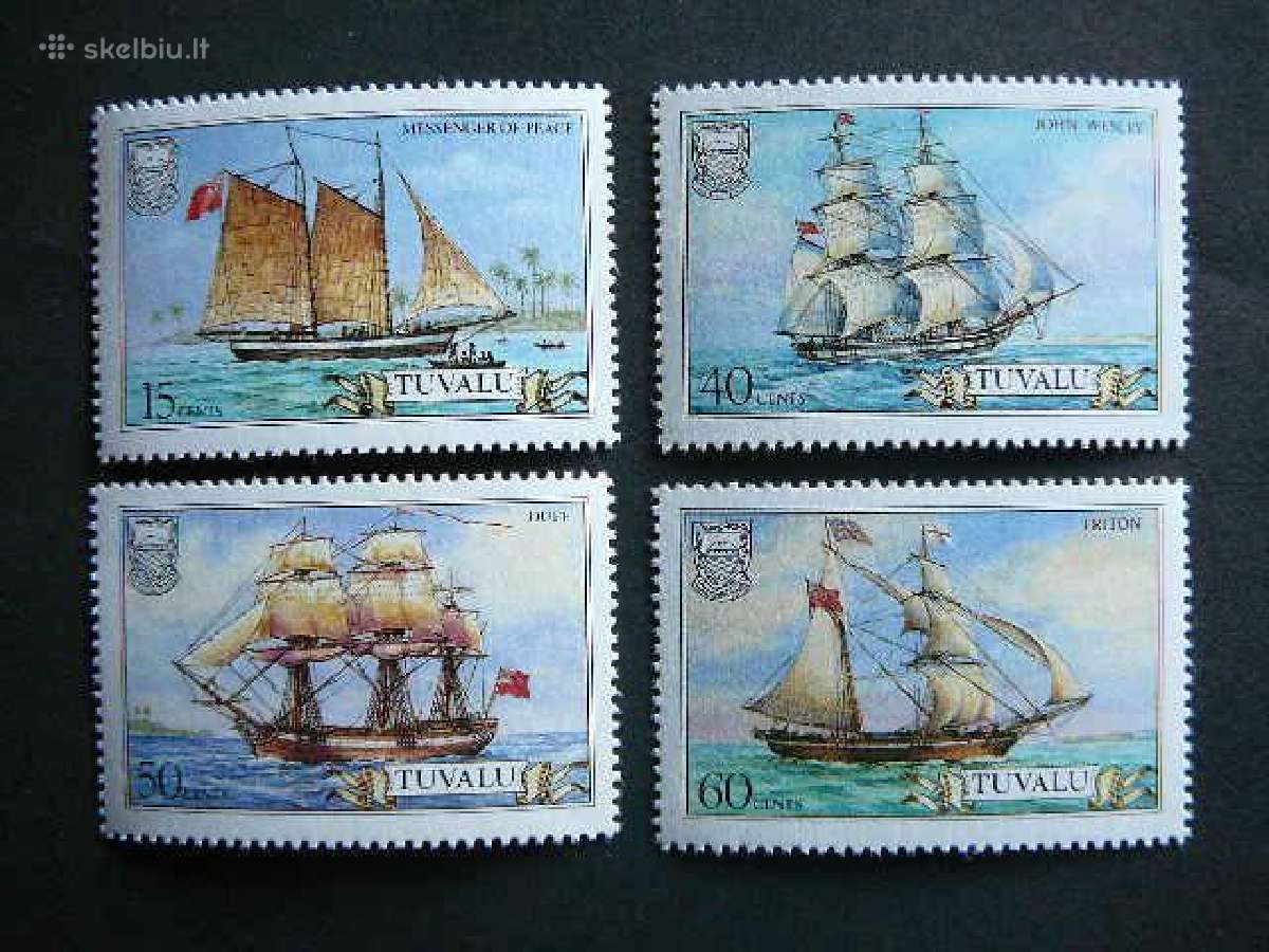 Laivai Burlaiviai Tuvalu 1986 Mnh tv377/0s
