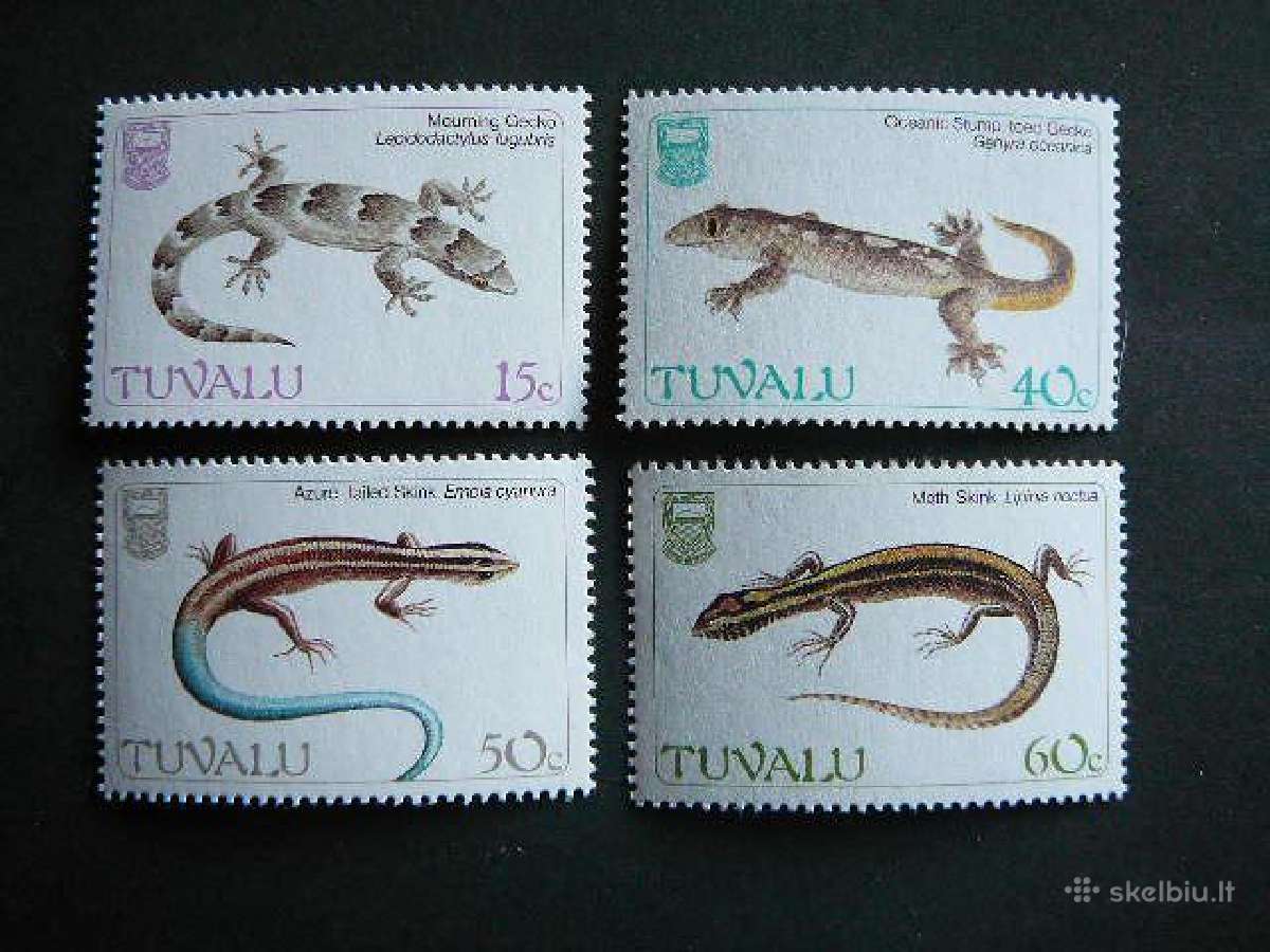 Reptilijos Tuvalu 1986 Mnh tv382/5S