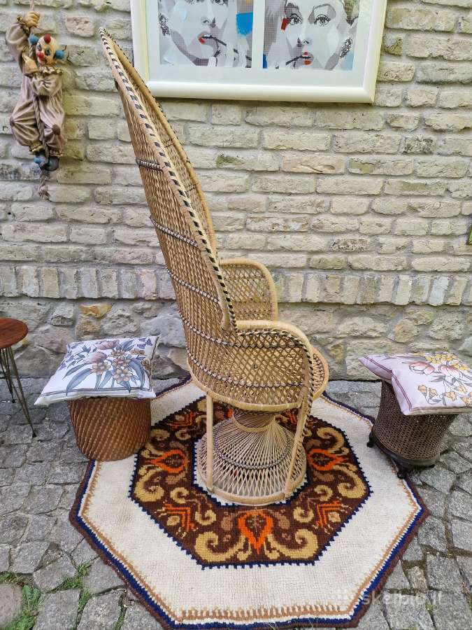 Vintažinis Boho st .pintas krėslas - nuotraukos Nr. 6