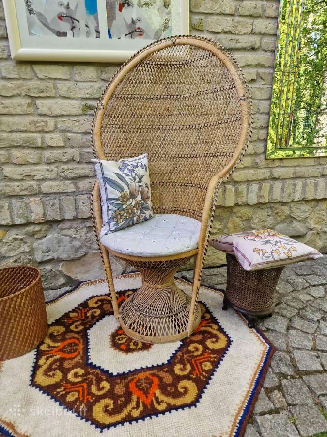 Vintažinis Boho st .pintas krėslas - nuotraukos Nr. 19