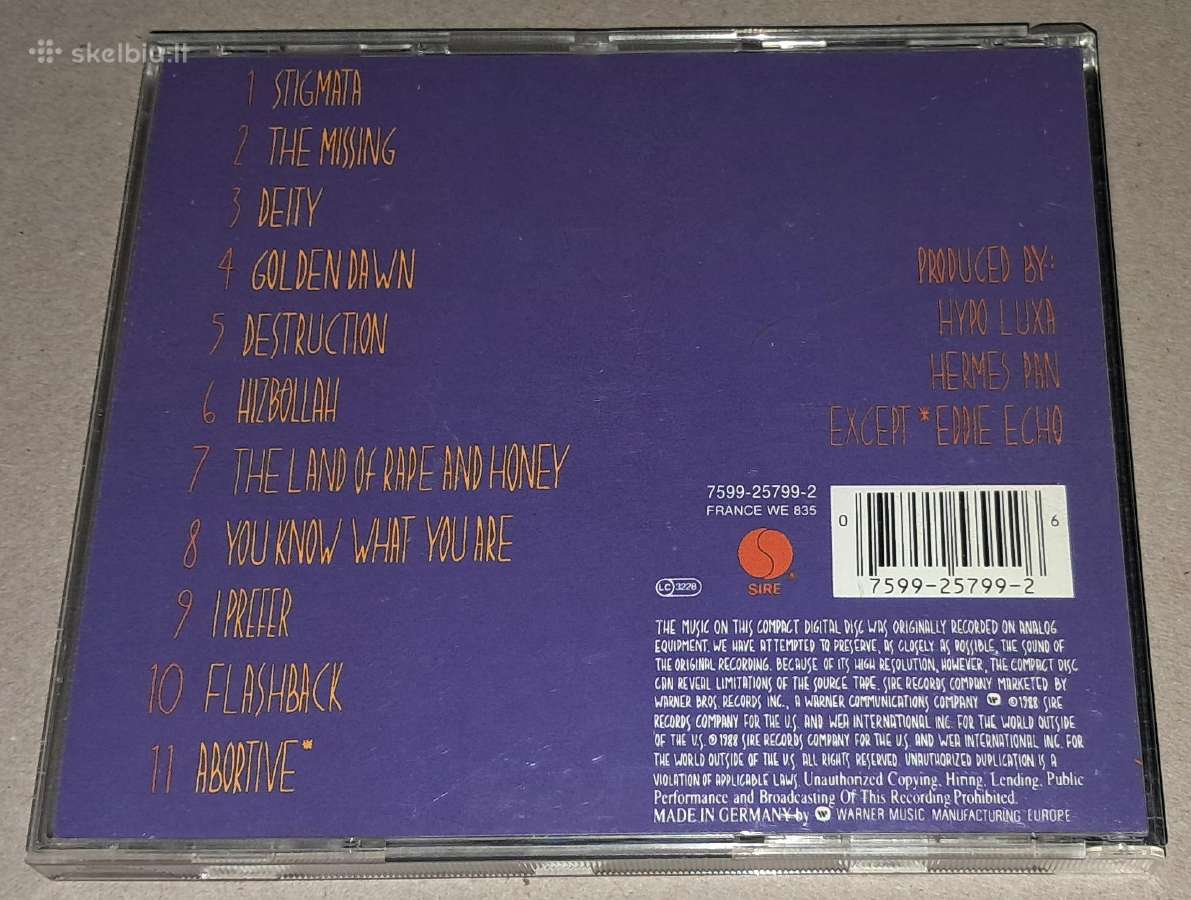 Ministry – The Land Of Rape And Honey (Audio CD) - nuotraukos Nr. 2