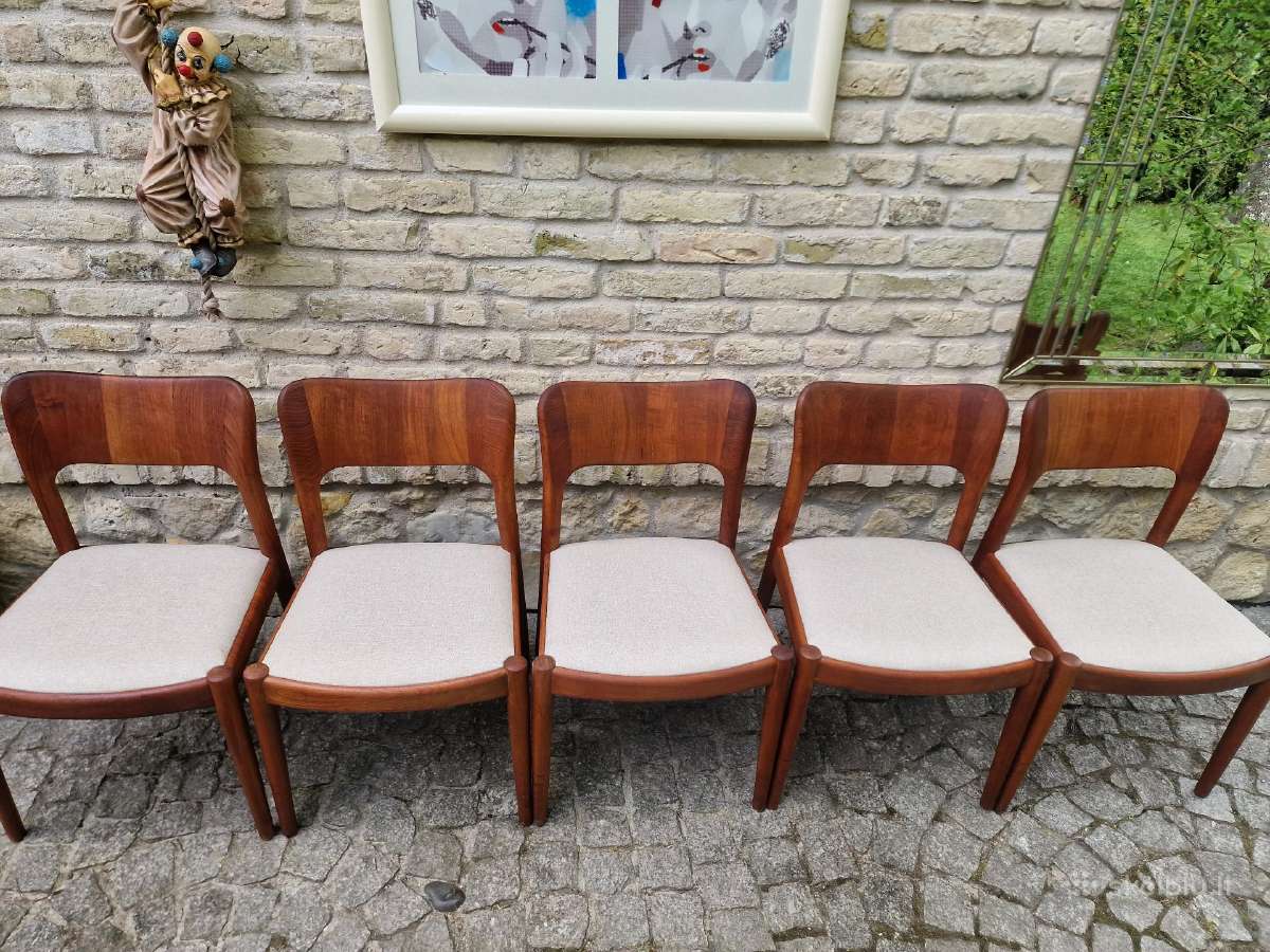 Vintažinės mid century tikmedžio kėdės - nuotraukos Nr. 3