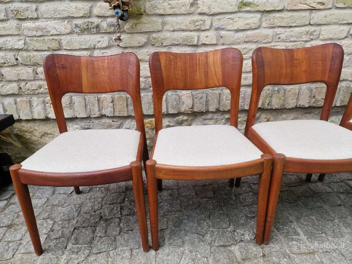 Vintažinės mid century tikmedžio kėdės - nuotraukos Nr. 5
