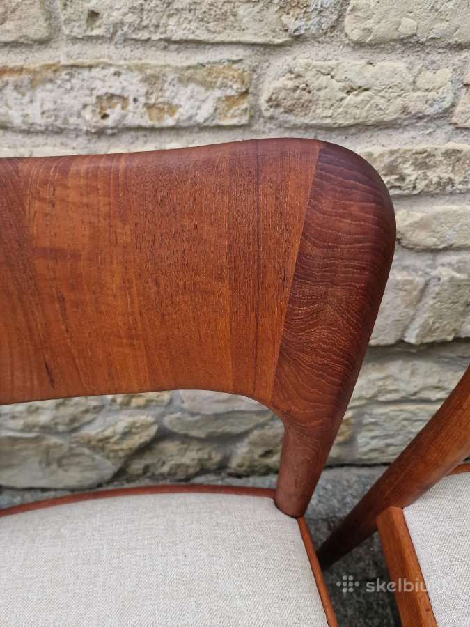 Vintažinės mid century tikmedžio kėdės - nuotraukos Nr. 8