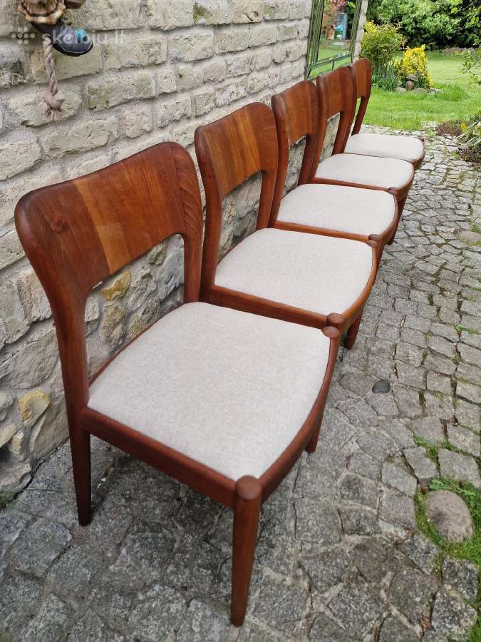 Vintažinės mid century tikmedžio kėdės - nuotraukos Nr. 12