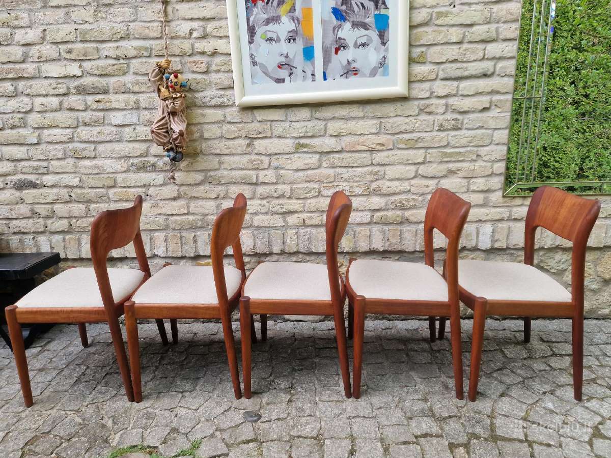 Vintažinės mid century tikmedžio kėdės - nuotraukos Nr. 15