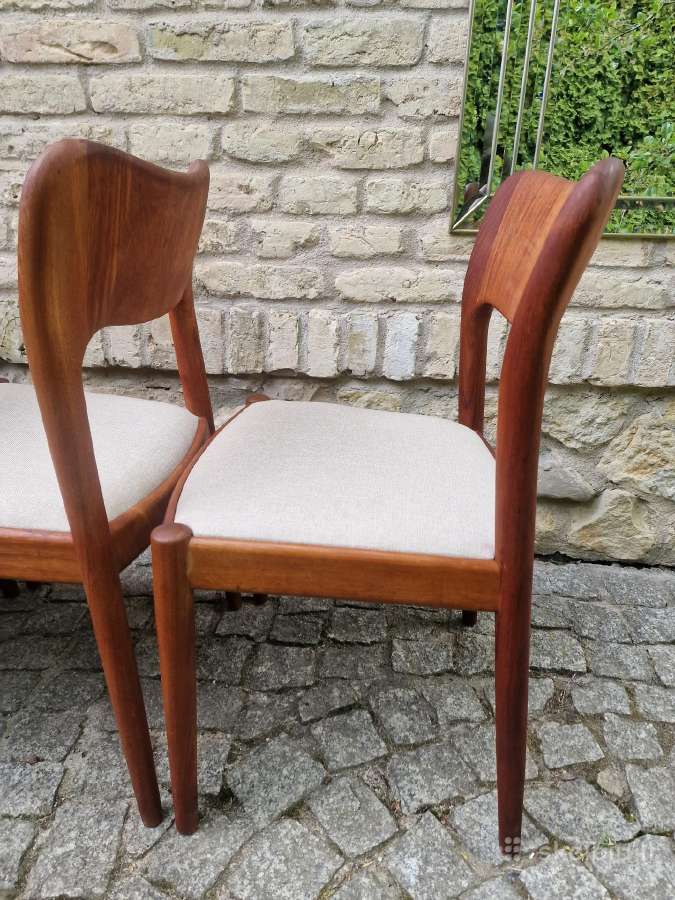 Vintažinės mid century tikmedžio kėdės - nuotraukos Nr. 17