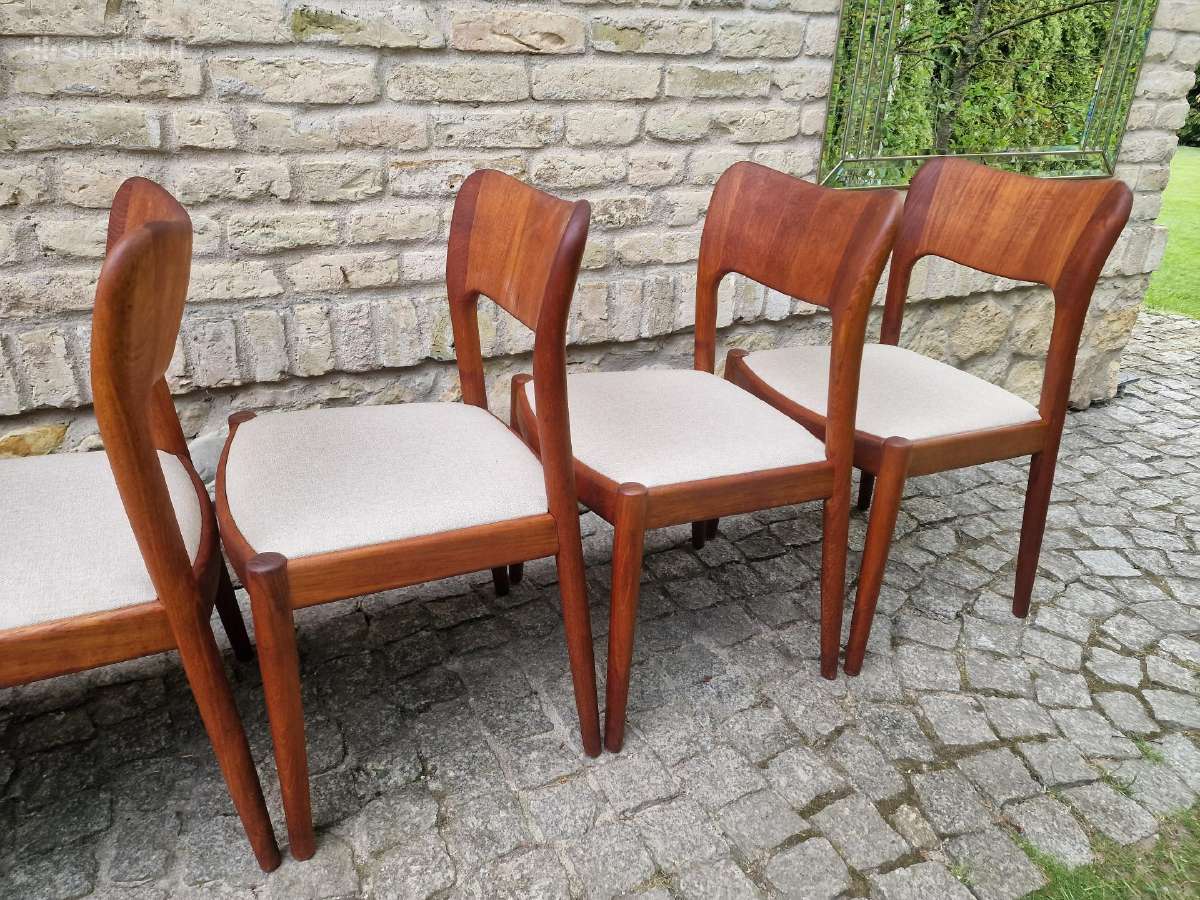 Vintažinės mid century tikmedžio kėdės - nuotraukos Nr. 18