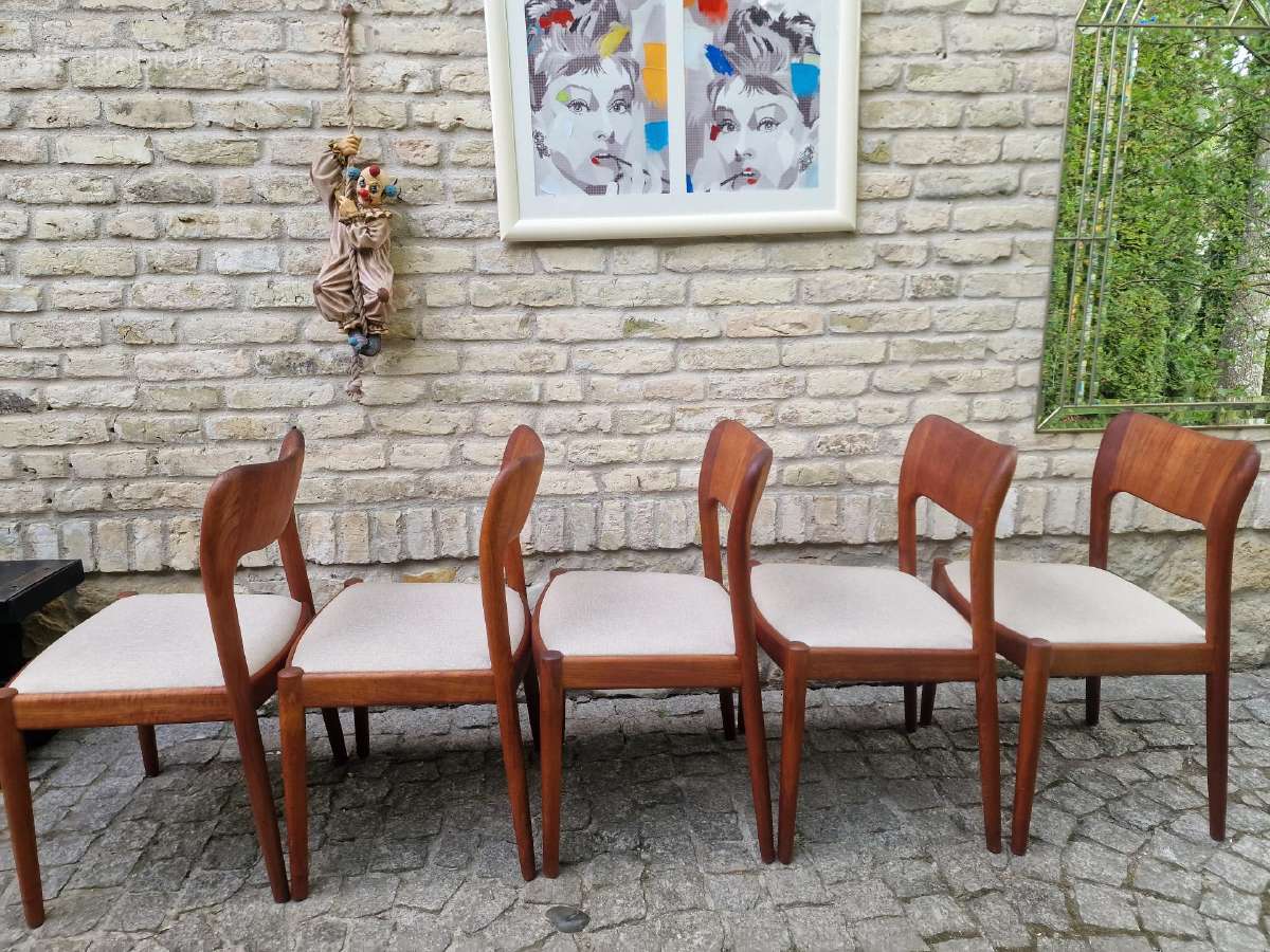 Vintažinės mid century tikmedžio kėdės - nuotraukos Nr. 19