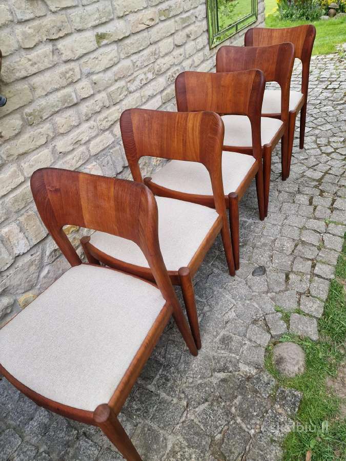 Vintažinės mid century tikmedžio kėdės - nuotraukos Nr. 20