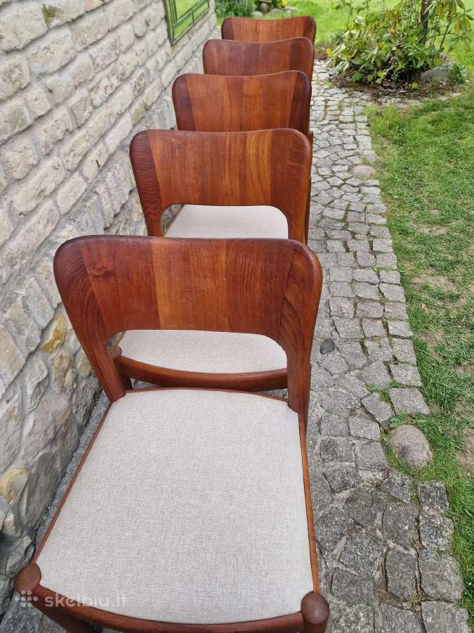 Vintažinės mid century tikmedžio kėdės - nuotraukos Nr. 21