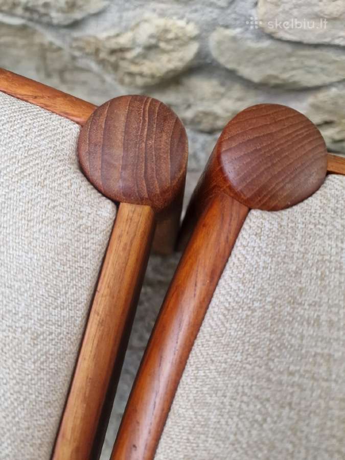 Vintažinės mid century tikmedžio kėdės - nuotraukos Nr. 23