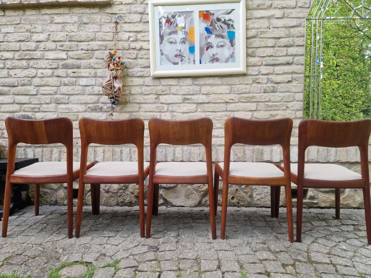 Vintažinės mid century tikmedžio kėdės - nuotraukos Nr. 26