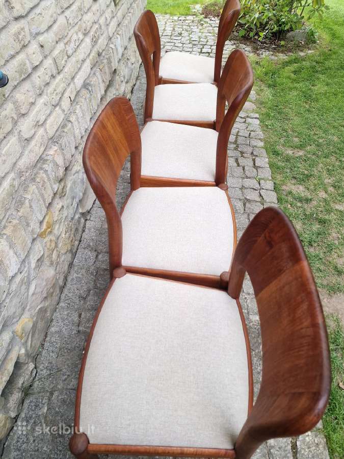 Vintažinės mid century tikmedžio kėdės - nuotraukos Nr. 32
