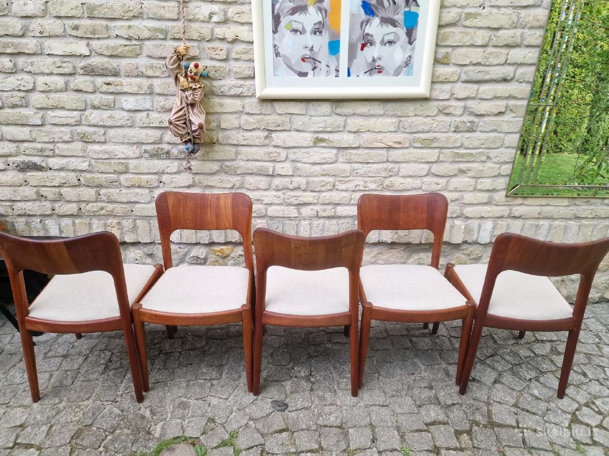 Vintažinės mid century tikmedžio kėdės - nuotraukos Nr. 33