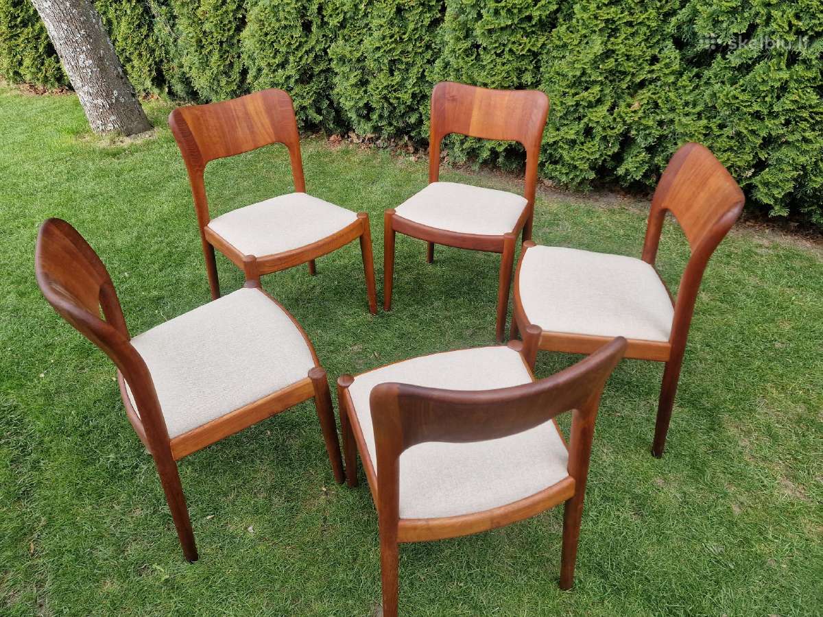 Vintažinės mid century tikmedžio kėdės - nuotraukos Nr. 35