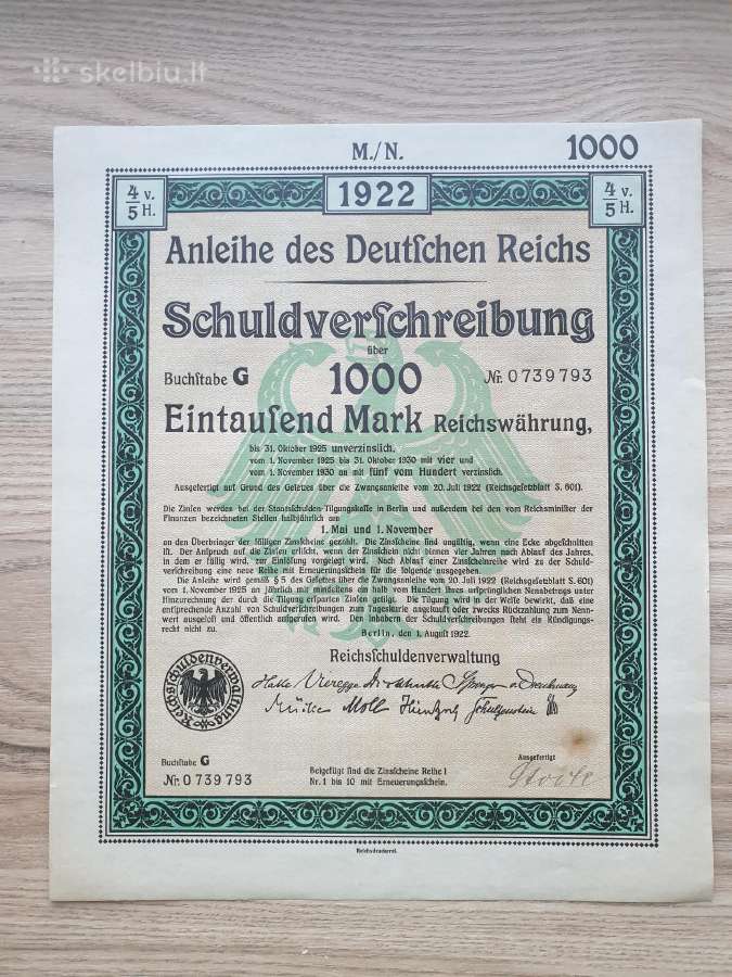 1922 metų obligacijos Vokietija