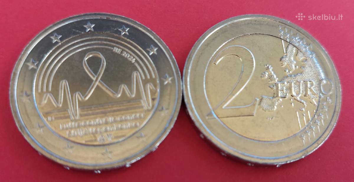 Belgija 2024m. 2 € Kova su vėžiu Unc