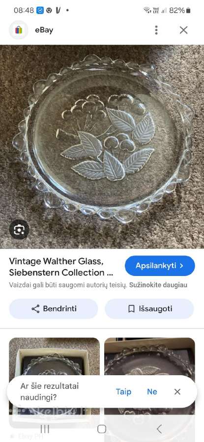 Vintazines Walter Glass lekstes - nuotraukos Nr. 3