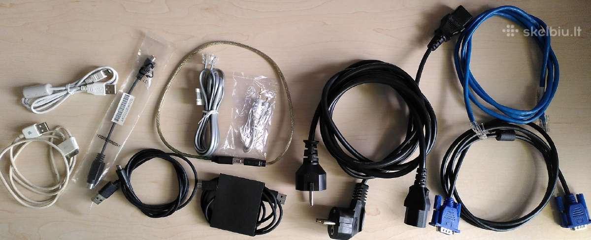 Įvairūs laidai, kabeliai, adapteriai po 1 eur