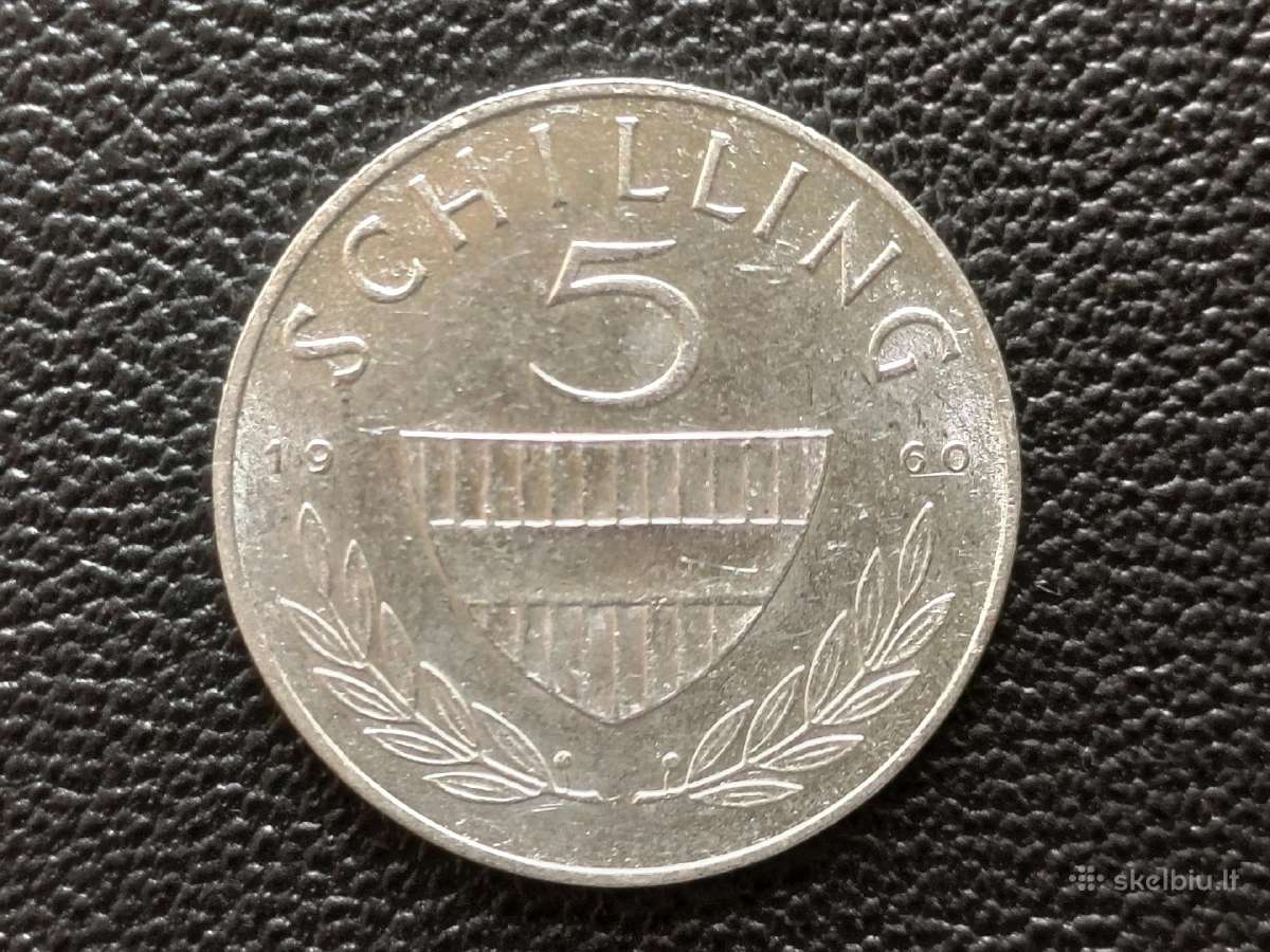 (396) 5 šilingai 1960m. Austrija sidabras 640