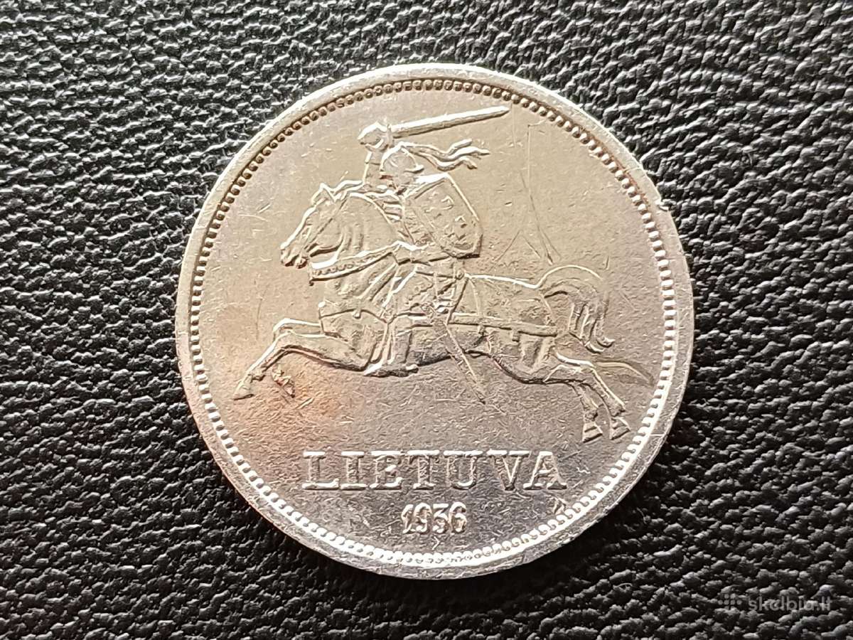 (556) 5 litai 1936m. Sidabras - nuotraukos Nr. 2