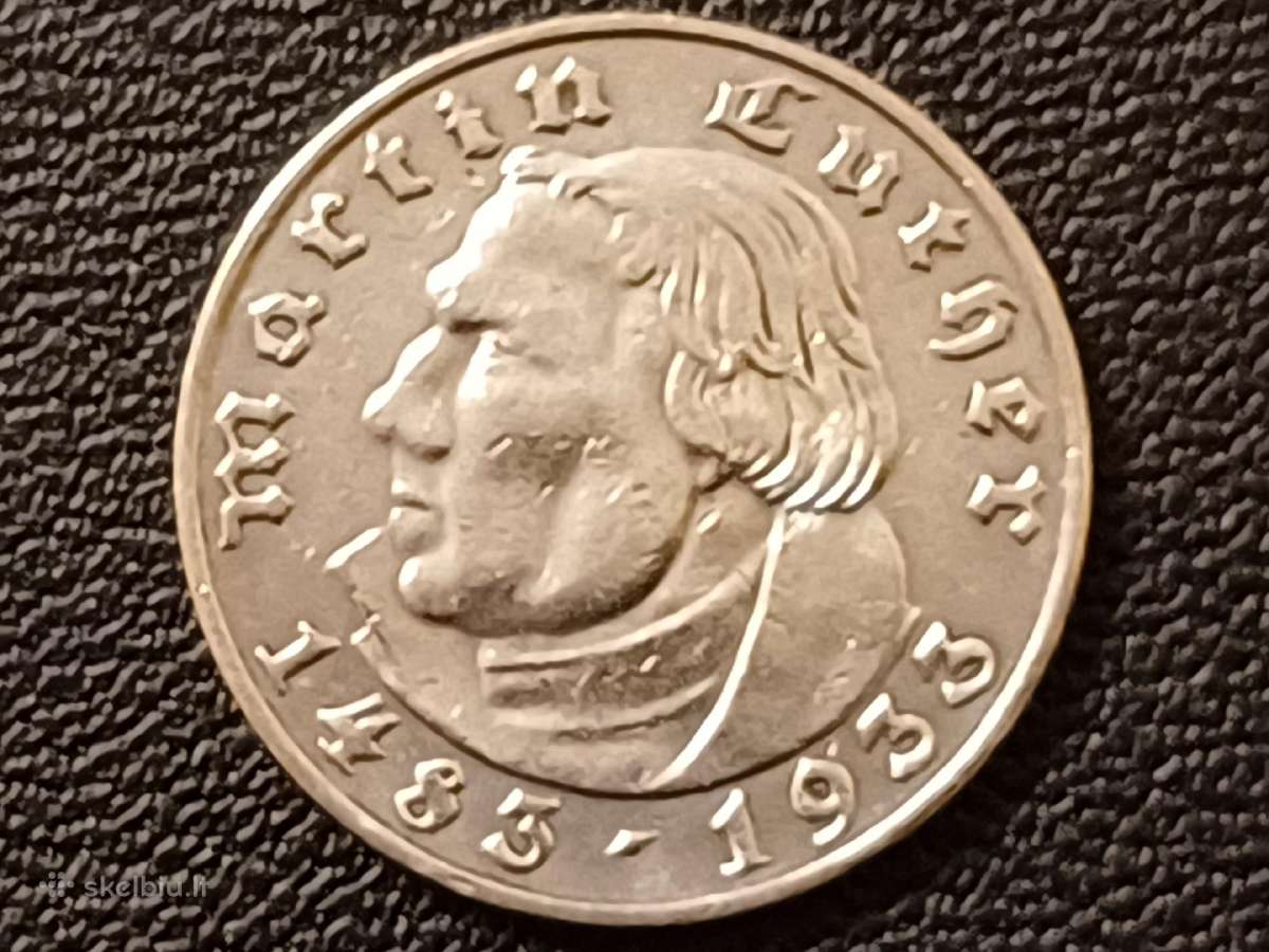 (495) 2 markes 1933m. Sidabras