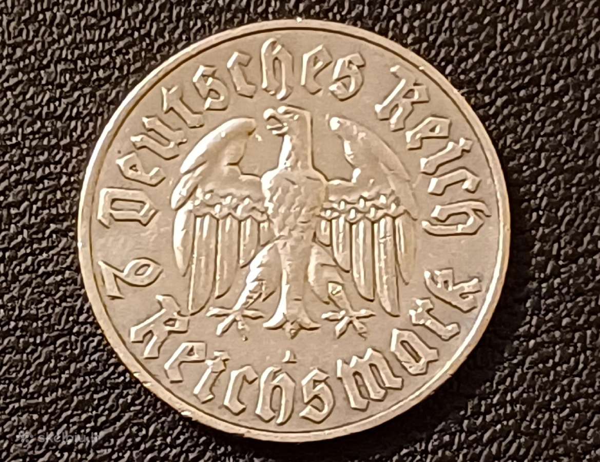 (495) 2 markes 1933m. Sidabras - nuotraukos Nr. 2