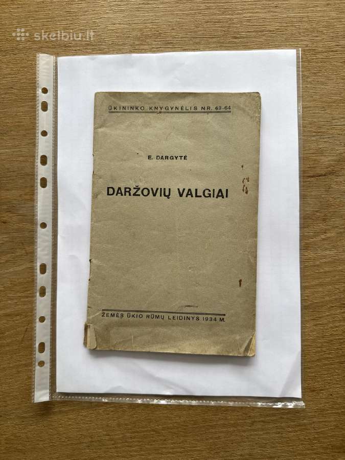 Daržovių valgiai 1934 m.