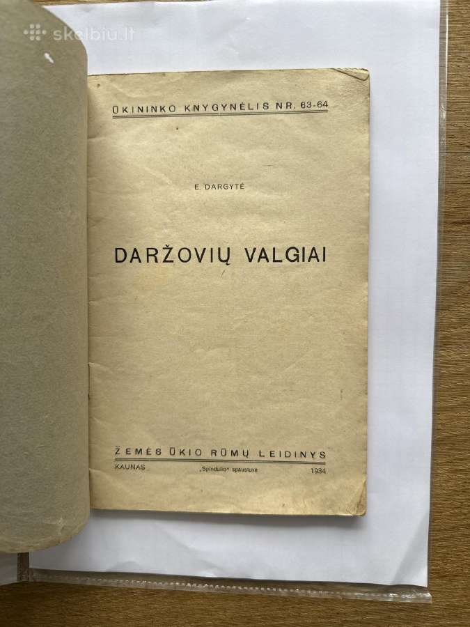 Daržovių valgiai 1934 m. - nuotraukos Nr. 2