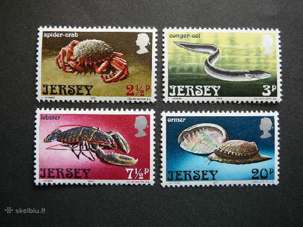 Krabai Veziai Fauna juros Jersey 1973 svarus ukj97