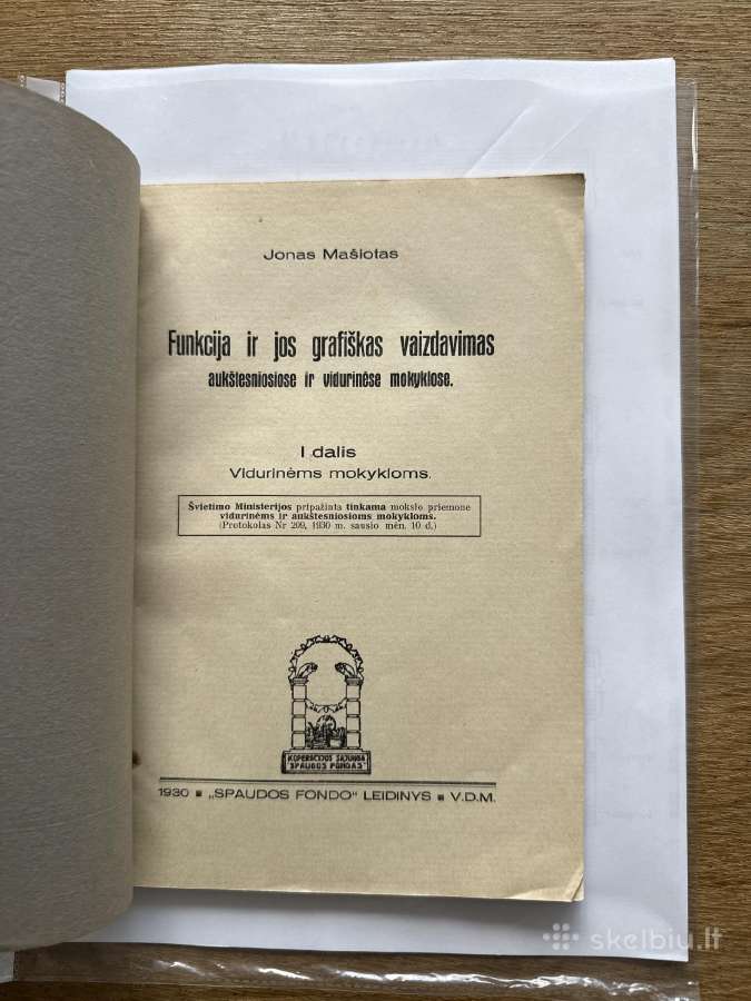 Funkcija ir jos grafiškas vaizdavimas 1930 m. - nuotraukos Nr. 2