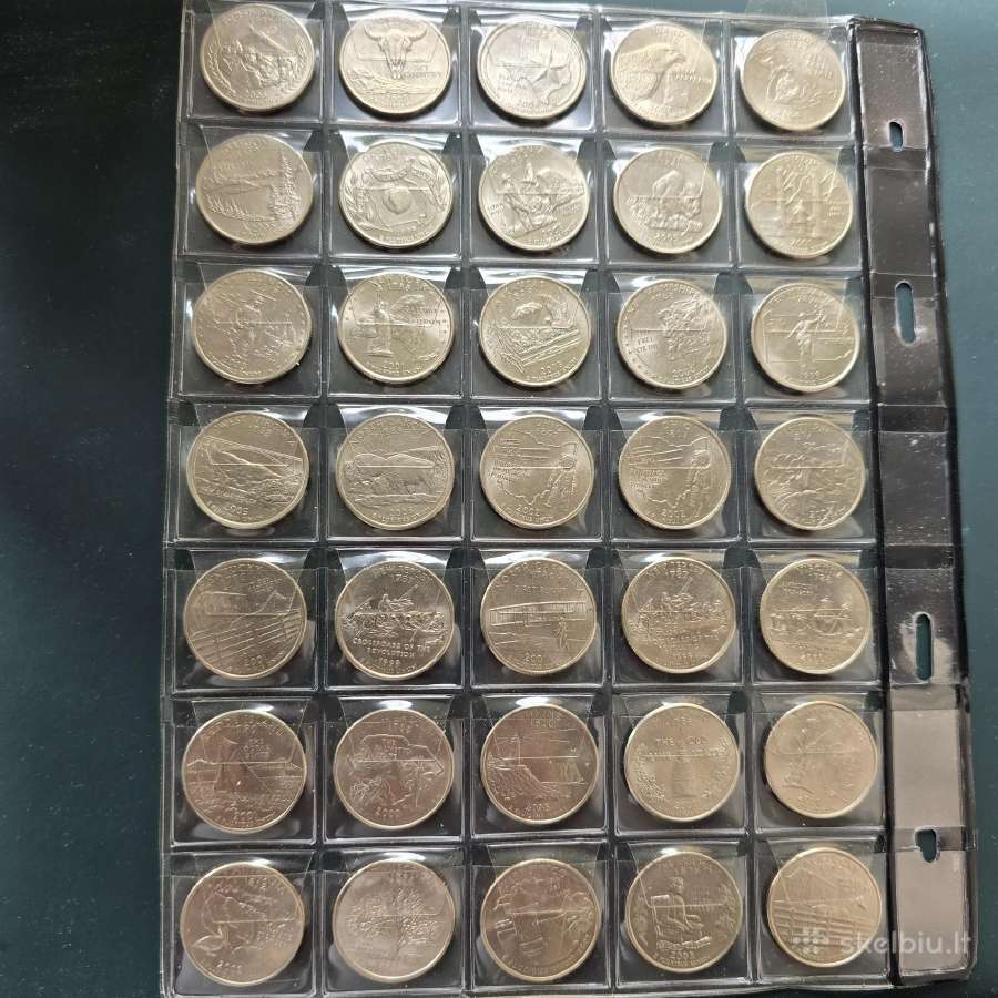 JAV Usa 25 cents ketvirčiai teritorijos iš apyvart