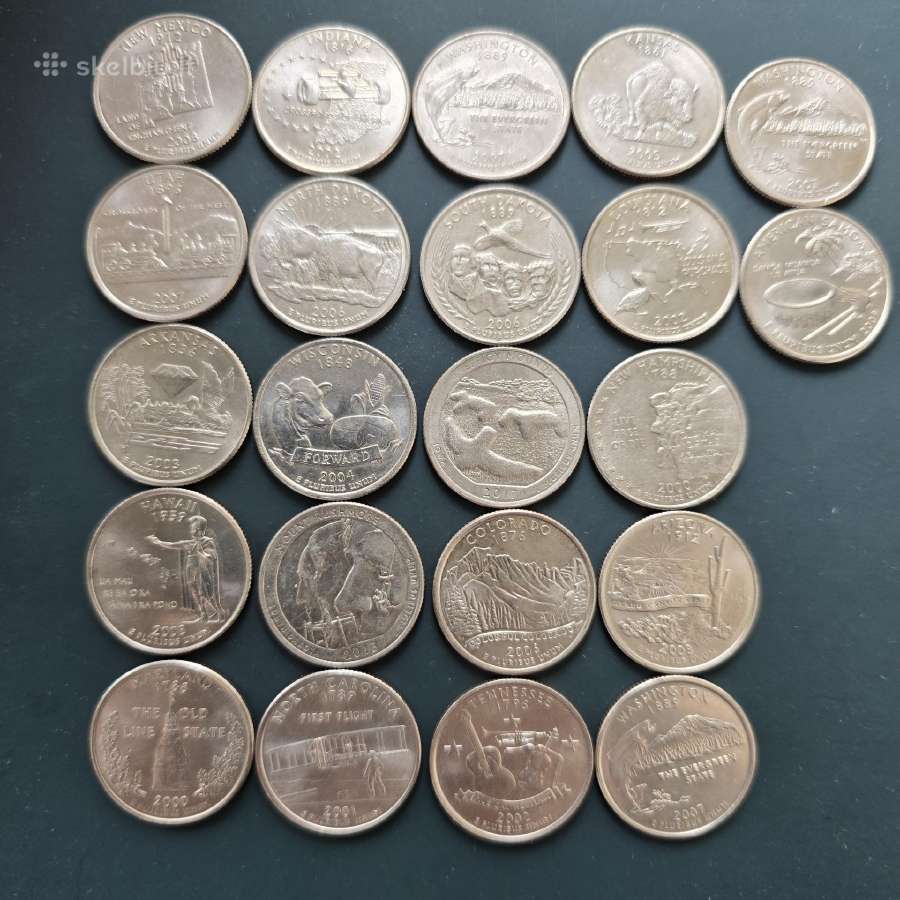 JAV Usa 25 cents ketvirčiai teritorijos iš apyvart - nuotraukos Nr. 5