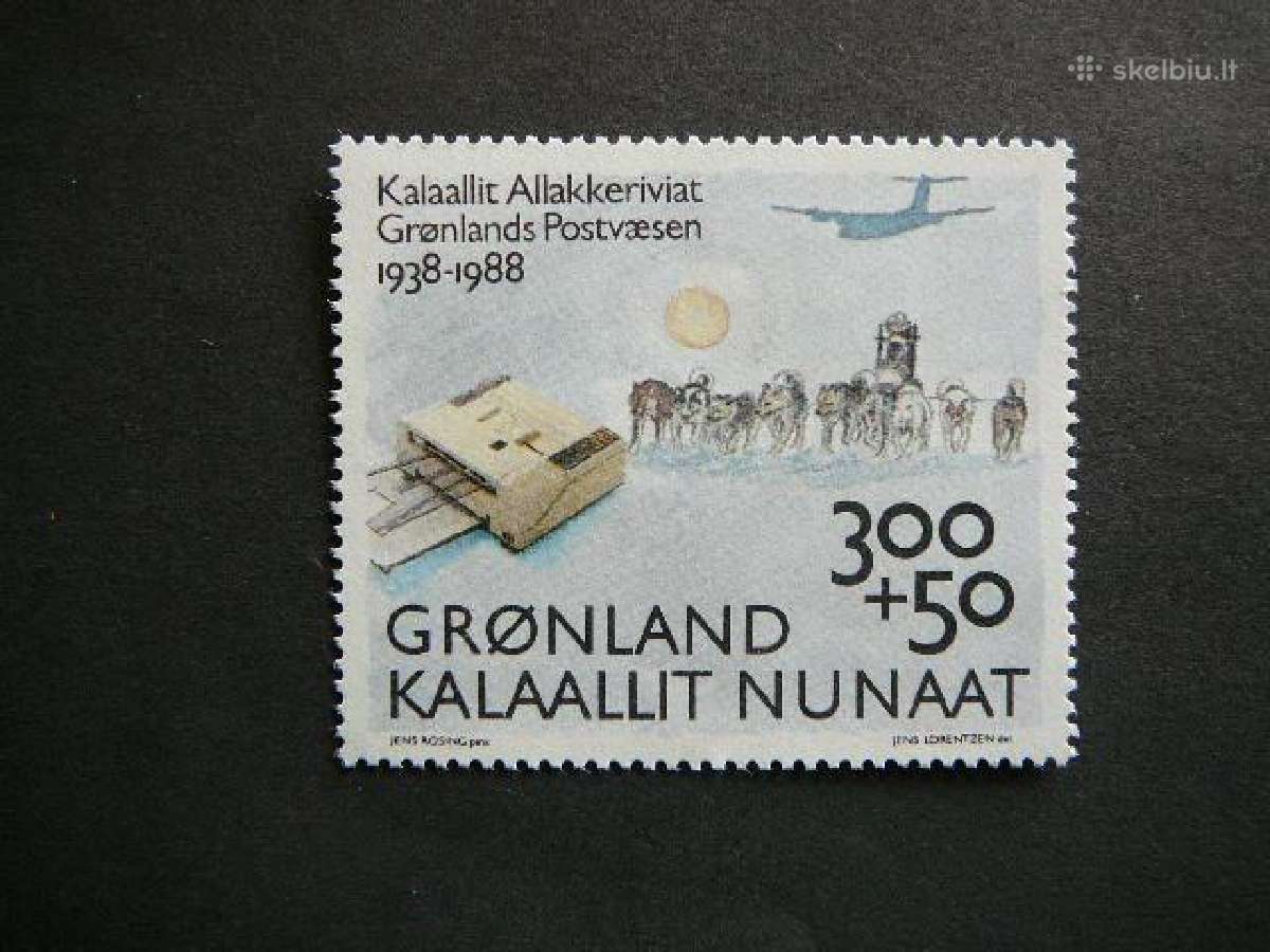 Sunys Siaure Lektuvai Grenlandija 1988 Mnh grn185