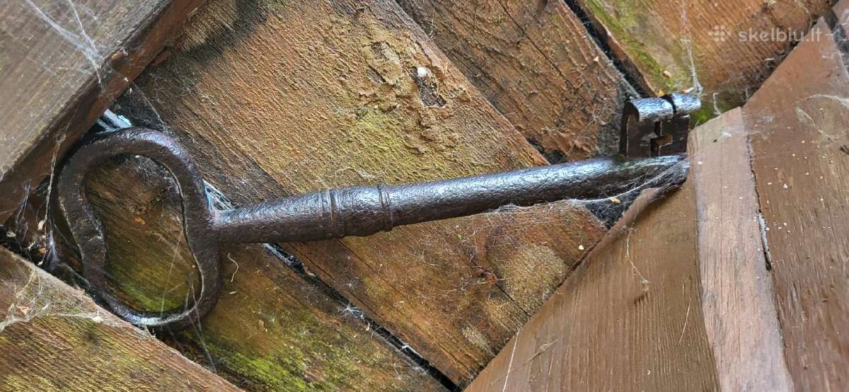 Senovinį 23 cm(!) raktą – tikrą interjero perliuką - nuotraukos Nr. 5